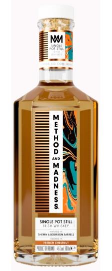 Method & Madness French Chestnut Casks Finish Single Pot Still Irish Whiskey