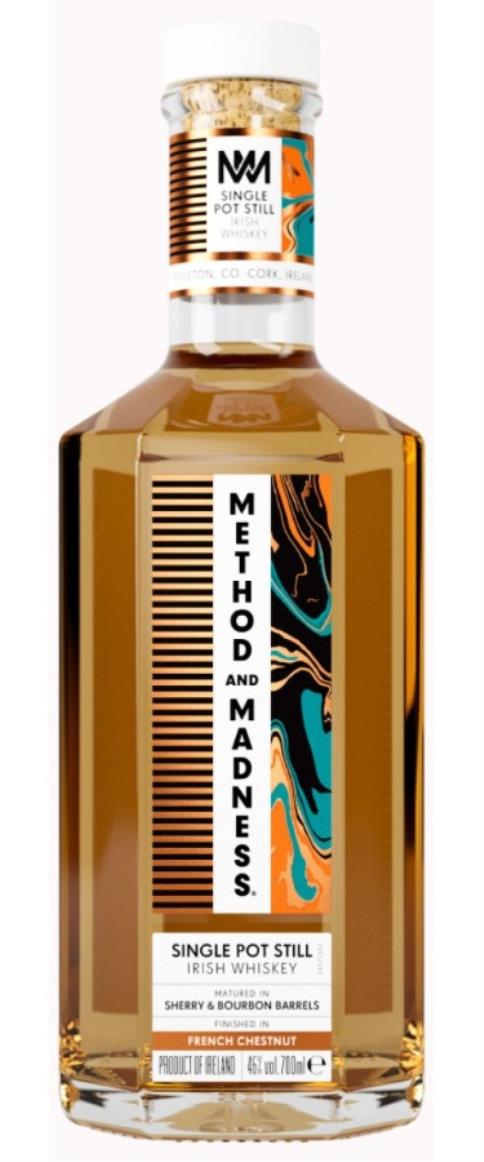 Method & Madness French Chestnut Casks Finish Single Pot Still Irish Whiskey
