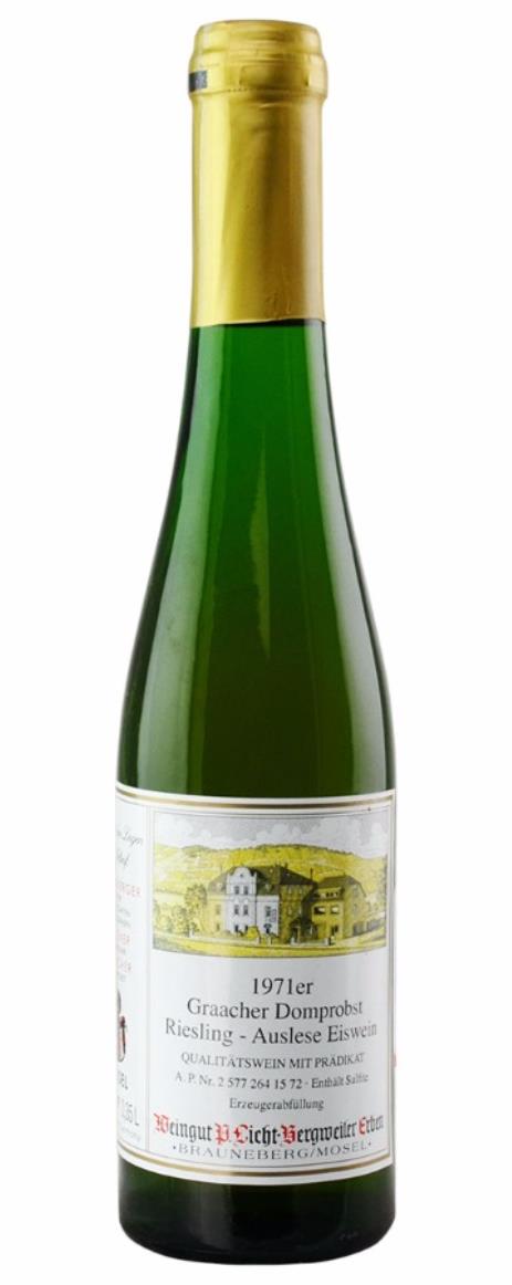 1971 P. Licht Bergweiler Erben Graacher Domprobst Riesling Eiswein