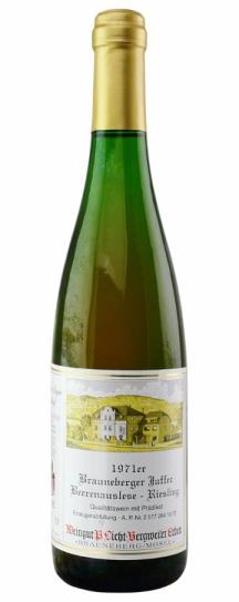 1971 P. Licht Bergweiler Erben Brauneberger Juffer Riesling Beerenauslese