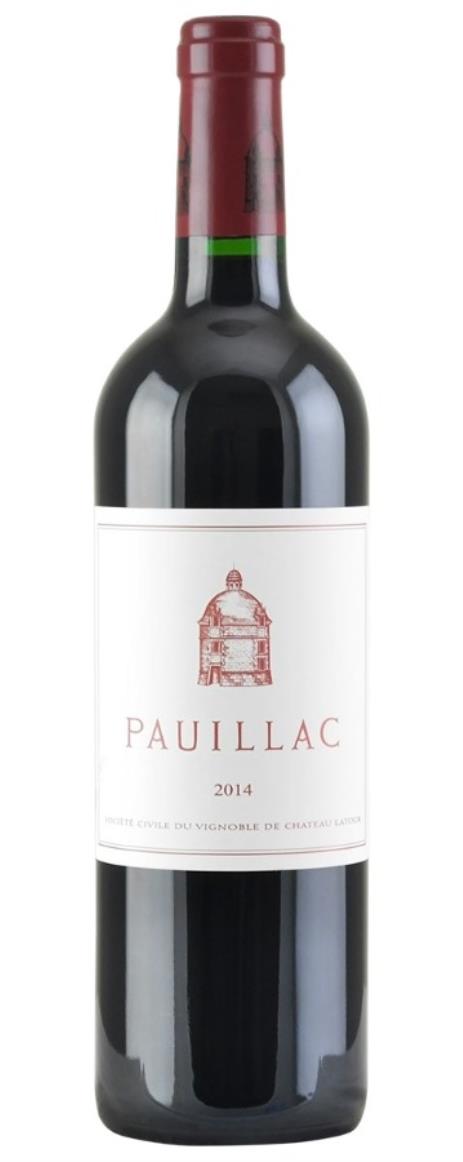2014 Pauillac de Chateau Latour Bordeaux Blend