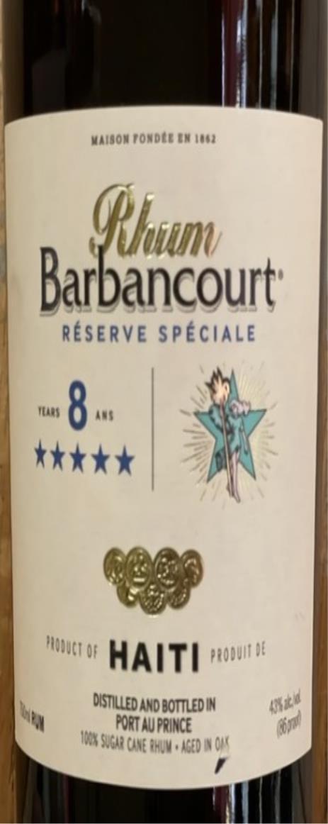Rhum Barbancourt Five Star Reserve Speciale 8 Year Old Rum