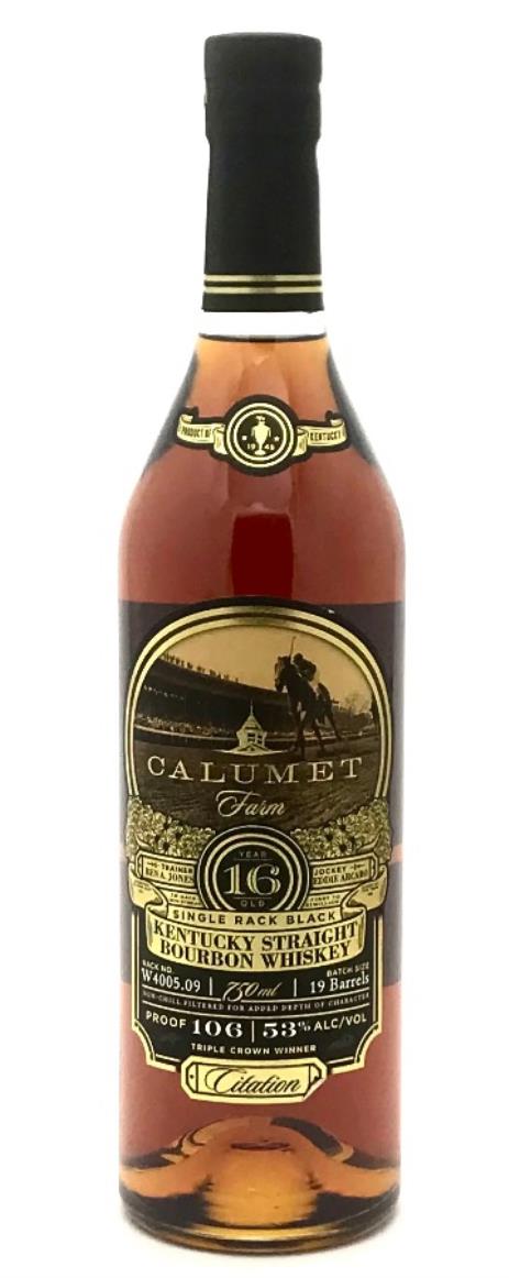 Calumet Farm Single Rack Black 16 Year Kentucky Straight Bourbon